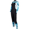 image:imageAQUALUNG Womens Hydroflex 3mm Dive Wetsuit  Durable AbrasionResistant SuperStretch Neoprene Jumpsuit with Protective Kneepads for Warm Water DivingBlack Print Light Blue