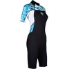 image:imageAQUALUNG Womens Hydroflex 3mm Shorty Wetsuit  Durable Flexible Neoprene Warm Water Zippered Graphic Short Sleeve Suit for Scuba Diving amp SnorkelingBlack Print Light Blue