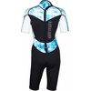 image:imageAQUALUNG Womens Hydroflex 3mm Shorty Wetsuit  Durable Flexible Neoprene Warm Water Zippered Graphic Short Sleeve Suit for Scuba Diving amp SnorkelingBlack Print Light Blue