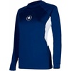 image:imageAqualung Womens Loose Fit Long Sleeve Diving Rashguard  QuickDry Stretch UPF 40 Sun Protection Water Sports Swim ShirtNavy BlueWhite