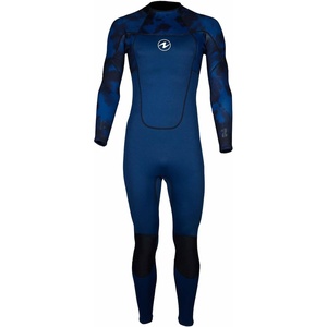 image:imageAQUALUNG Mens Hydroflex 3mm Dive Wetsuit  Flexible SuperStretch Neoprene Full Scuba Diving Suit with AbrasionResistant KneepadsNavy Print Blue