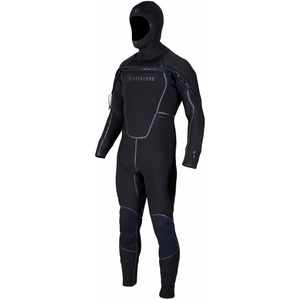 image:imageAQUALUNG Mens Solaflex 87mm Dive Wetsuit  SemiDry SuperStretch Neoprene Full Scuba Wetsuit with Thermal Fleece Lining for Cold Water DivingBlack