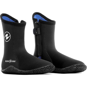 image:imageAQUALUNG Unisex Echozip Dive Boots  Durable Warm Flexible Neoprene Scuba Diving Boots for Men amp Women  Enhanced Protection SlipResistant Treaded Sole amp YKK ZippersBlackBlue