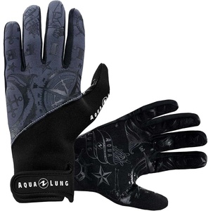 image:imageAqualung Mens Admiral III Gloves  2mm Neoprene Ergonomic Full Finger Diving Gloves with PolySuede Palm amp Adjustable Wrist Closure for Warm Water Scuba DivingDark GreyBlack