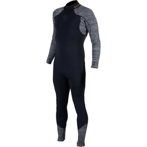 image:imageAqualung Mens AquaFlex Dive Wetsuit  Flexible 4Way Stretch Neoprene Full Suit wPowertex Knee Protection for Scuba DivingBlack  Chine Gray