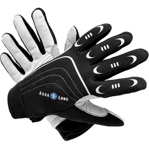 image:imageAqualung Unisex Admiral II Gloves  2mm Neoprene Ergonomic Full Finger High Stretch Diving Gloves with PolySuede Palms for Warm Water Scuba DivingBlackWhite