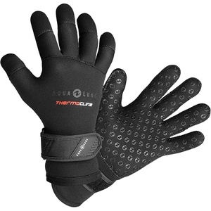 image:imageAqualung Unisex Thermocline Gloves  Durable Warm Ergonomic Full Finger Diving Gloves with Rubberized Palm amp Adjustable Wrist Closure for Scuba Diving 3mm5mm Neoprene5mm Black