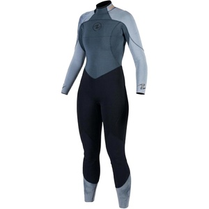 image:imageAqualung Womens Aquaflex Dive Wetsuit  4Way Stretch Neoprene Full Suit wSemiDry Back Zipper amp Powertex Knee ProtectionBlack  Light Gray