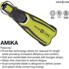 image:imageAqualung Amika Dive Fins  Lightweight OpenHeel Travel Snorkeling Fins  PivotFlex Technology Vented DualComposite Blade Adjustable Straps Large Pull Loops Textured Traction PadsYellowBlack