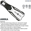 image:imageAqualung Amika Dive Fins  Lightweight OpenHeel Travel Snorkeling Fins  PivotFlex Technology Vented DualComposite Blade Adjustable Straps Large Pull Loops Textured Traction PadsArctic WhiteBlack