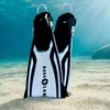 image:imageAqualung Amika Dive Fins  Lightweight OpenHeel Travel Snorkeling Fins  PivotFlex Technology Vented DualComposite Blade Adjustable Straps Large Pull Loops Textured Traction PadsArctic WhiteBlack