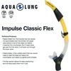 image:imageAqualung Impulse Classic Flex Dive Snorkel  DualValve Scuba Diving Gear with Silicone Flex Section EasyPurge Reservoir amp Hypoallergenic Mouthpiece for Efficient Water Management