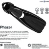 image:imageAqualung Phazer Dive Fins  TriMaterial OpenHeel Scuba Diving Swim Fins wWave Rib Technology Hydro Power VentBlackBlack