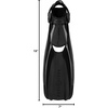 image:imageAqualung Phazer Dive Fins  TriMaterial OpenHeel Scuba Diving Swim Fins wWave Rib Technology Hydro Power VentBlackBlack