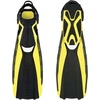 image:imageAqualung Phazer Dive Fins  TriMaterial OpenHeel Scuba Diving Swim Fins wWave Rib Technology Hydro Power VentBlackYellow