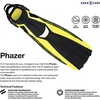 image:imageAqualung Phazer Dive Fins  TriMaterial OpenHeel Scuba Diving Swim Fins wWave Rib Technology Hydro Power VentBlackYellow