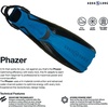 image:imageAqualung Phazer Dive Fins  TriMaterial OpenHeel Scuba Diving Swim Fins wWave Rib Technology Hydro Power VentPetrolBlack
