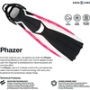 image:imageAqualung Phazer Dive Fins  TriMaterial OpenHeel Scuba Diving Swim Fins wWave Rib Technology Hydro Power VentWhitePink