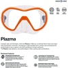 image:imageAqualung Plazma Dive Mask  Lightweight LowVolume Frameless Silicone Panoramic Underwater Diving Mask with Pressure Reduction Zones Quick Fit Buckles amp Advanced Fit TechnologyOrange  Transparent