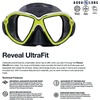 image:imageAqualung Reveal UltraFit Dive Mask  Underwater Scuba Gear with Universal Advanced Silicone Skirt Lens Quick Release System Advanced Fit Technology amp Pressure Reduction ZonesYellow  White