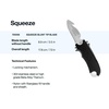 image:imageAqualung Small Squeeze Lock Blunt Tip Diving Knife  Compact 35 Stainless Steel Blade Serrated Edge QuickRelease Sheath Retention Lock Line Cutter  Underwater Utility Knife for Scuba Diving