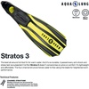 image:imageAqualung Stratos 3 Dive Fins  Lightweight Durable Full Foot Scuba Fins for Warm Water with 4Channel Elastic Technopolymer Blade Torsion Energy Point Footbed Stability Grip amp Textured SoleYellowBlack