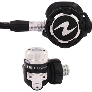 image:imageAqualung Helix Pro Dive Regulator  Scuba Diving Regulator Set wAuto Closure Device amp Cold Water Dry Chamber  Balanced Diaphragm First Stage amp Pneumatically Balanced Second StageBlack