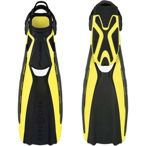 image:imageAqualung Phazer Dive Fins  TriMaterial OpenHeel Scuba Diving Swim Fins wWave Rib Technology Hydro Power VentBlackYellow