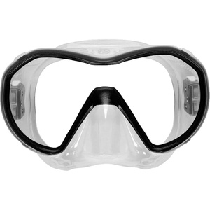 image:imageAqualung Plazma Dive Mask  Lightweight LowVolume Frameless Silicone Panoramic Underwater Diving Mask with Pressure Reduction Zones Quick Fit Buckles amp Advanced Fit TechnologyTransparent  Black