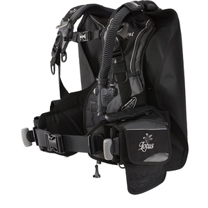 image:imageAqualung Womens Lotus Dive BCD  Back Inflation Weight Integrated Scuba Diving Buoyancy Compensator with Wrapture Harness and SureLock II ReleaseBlackCharcoal