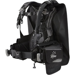 image:imageAqualung Womens Lotus Dive BCD  Back Inflation Weight Integrated Scuba Diving Buoyancy Compensator with Wrapture Harness and SureLock II ReleaseBlackGray